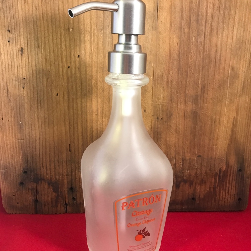 Soap Dispenser Repurposed Patron Bottle